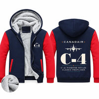 Thumbnail for Canadair C-4 Argonaut North Star Zipped Sweatshirts - Heritage - Navy & Red