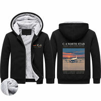 Thumbnail for Canadair C-4 Argonaut North Star Zipped Sweatshirts - Poster - Black
