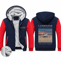 Thumbnail for Canadair C-4 Argonaut North Star Zipped Sweatshirts - Poster - Navy & Red