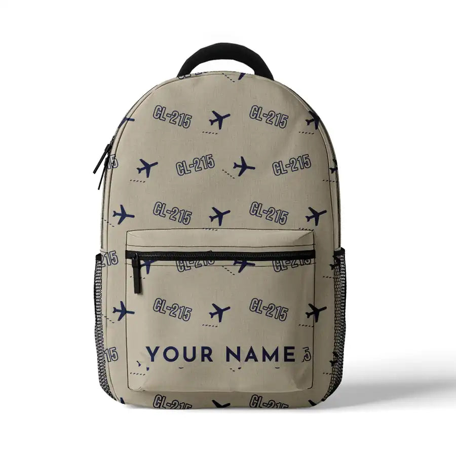 Canadair CL-215 - 3D Backpack - 3D Pattern + Name - Beige