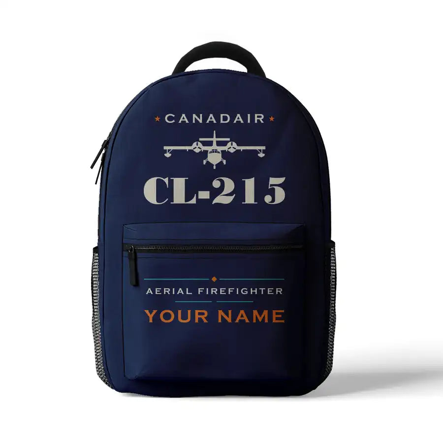 Canadair CL-215 - 3D Backpack - Heritage + Name - Dark Blue