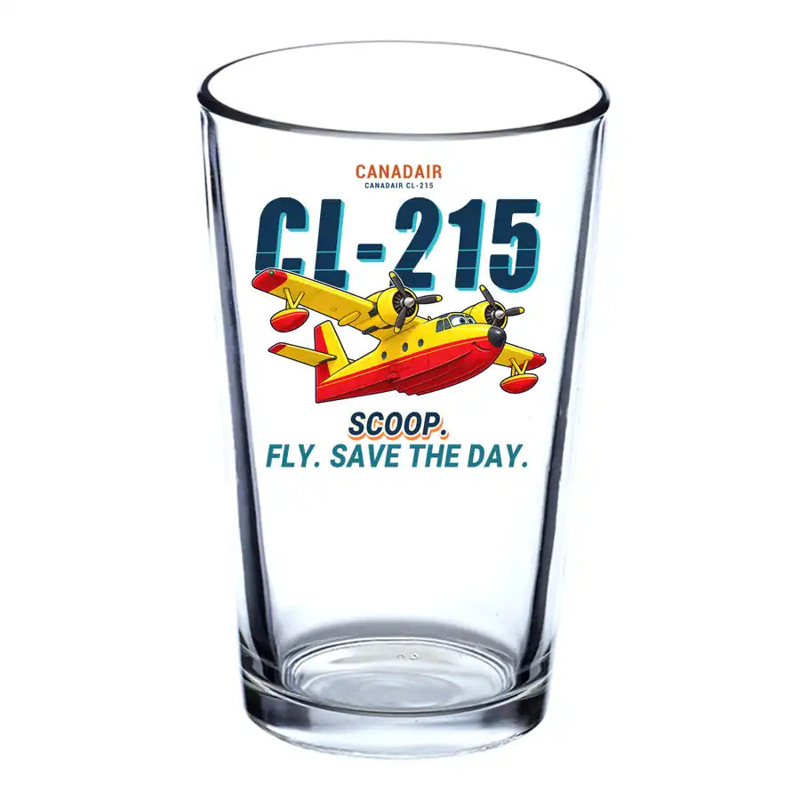 Canadair CL-215 - Cartoon - Beer & Water Glass