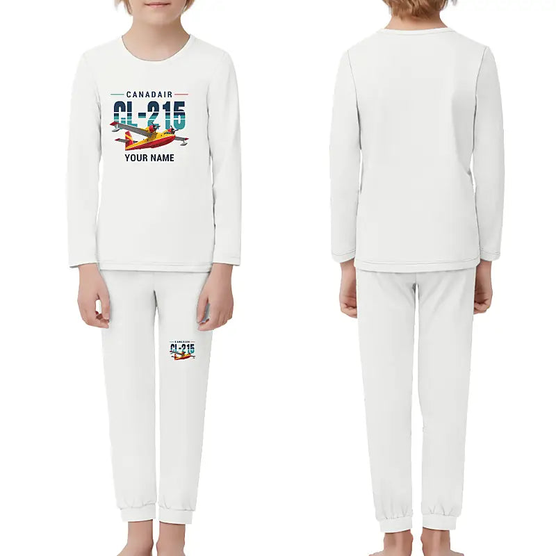 Canadair CL-215 - Children Pajamas - Original Chest + Name - White