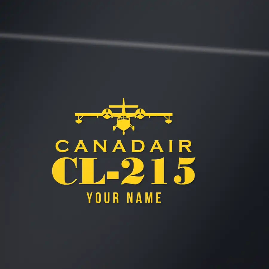 Canadair CL-215 - Heritage Die-Cut - Yellow + Name - Die-Cut - Close-up