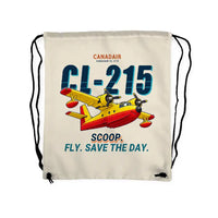 Thumbnail for Canadair CL-215 - Drawstring Bag - Cartoon - Beige