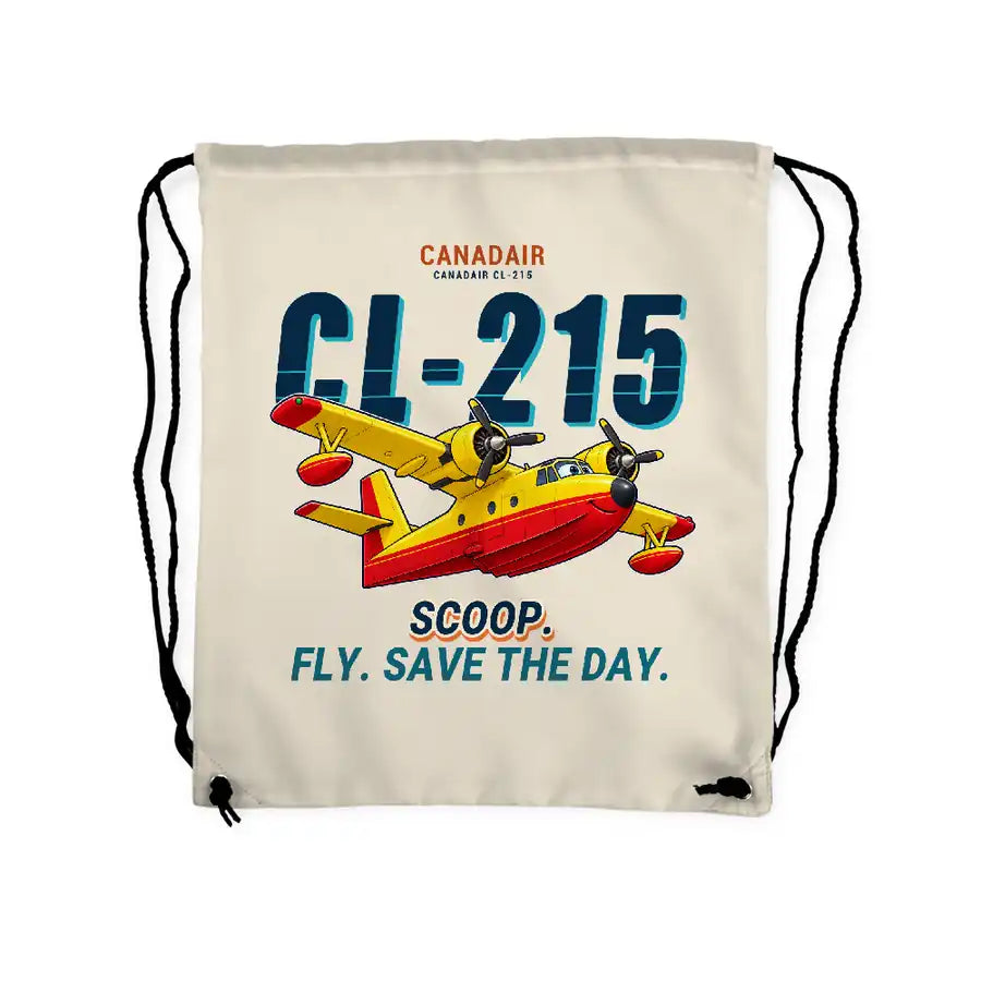 Canadair CL-215 - Drawstring Bag - Cartoon - Beige