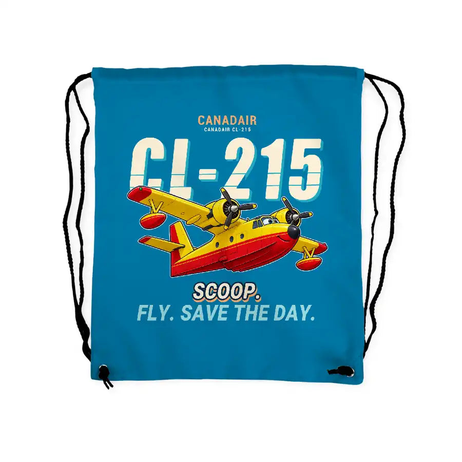 Canadair CL-215 - Drawstring Bag - Cartoon - Light Blue