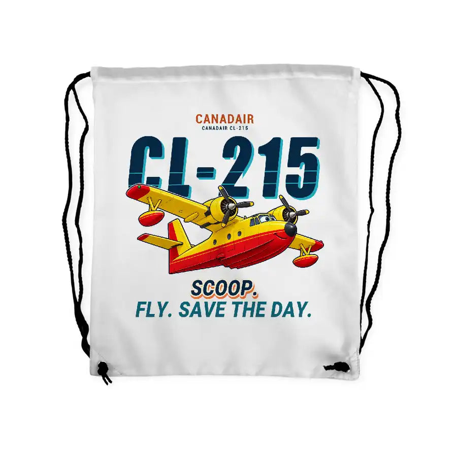 Canadair CL-215 - Drawstring Bag - Cartoon - White