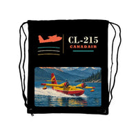 Thumbnail for Canadair CL-215 - Drawstring Bag - Classic - Black
