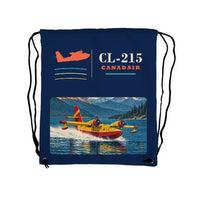 Thumbnail for Canadair CL-215 - Drawstring Bag - Classic - Dark Blue