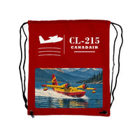 Thumbnail for Canadair CL-215 - Drawstring Bag - Classic - Red