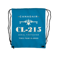 Thumbnail for Canadair CL-215 - Drawstring Bag - Heritage - Light Blue