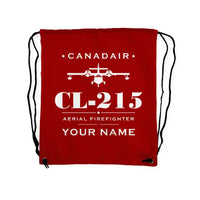 Thumbnail for Canadair CL-215 - Drawstring Bag - Heritage + Name - Red