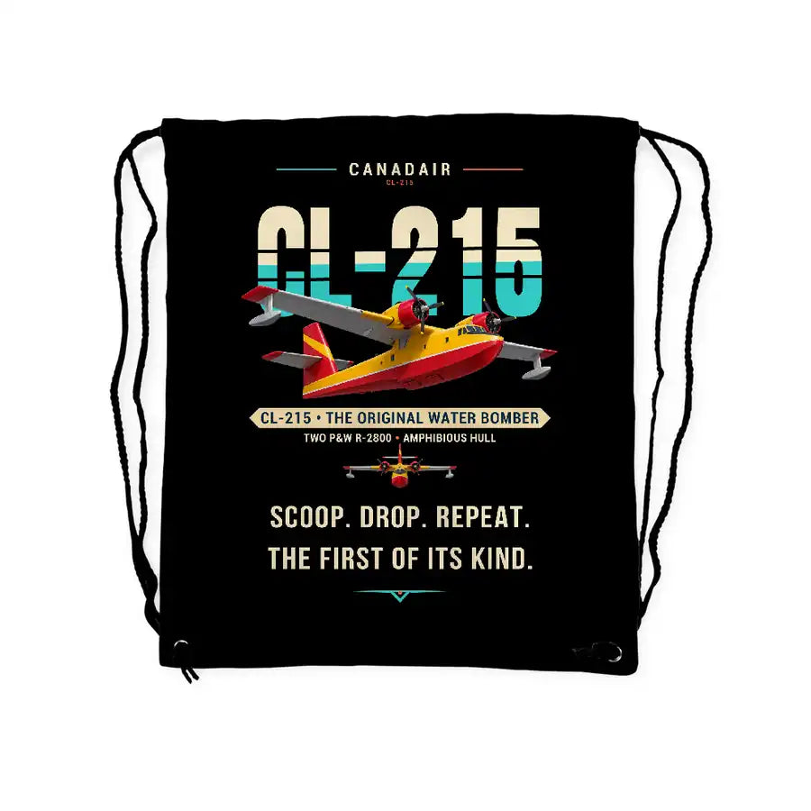 Canadair CL-215 - Drawstring Bag - Original - Black
