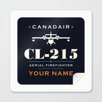 Thumbnail for Canadair CL-215 - Heritage + Name - Square Sticker - Peel