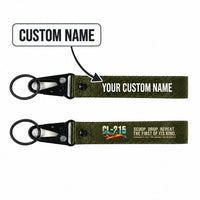 Thumbnail for Canadair CL-215 Hawk-Shaped Key Chains - Dark Green - Original - Personalized