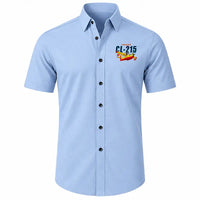 Thumbnail for Canadair CL-215 - Short Sleeve Shirt - Cartoon - Light Blue