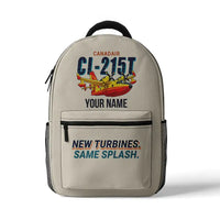 Thumbnail for Canadair CL-215T - 3D Backpack - Cartoon + Name - Beige