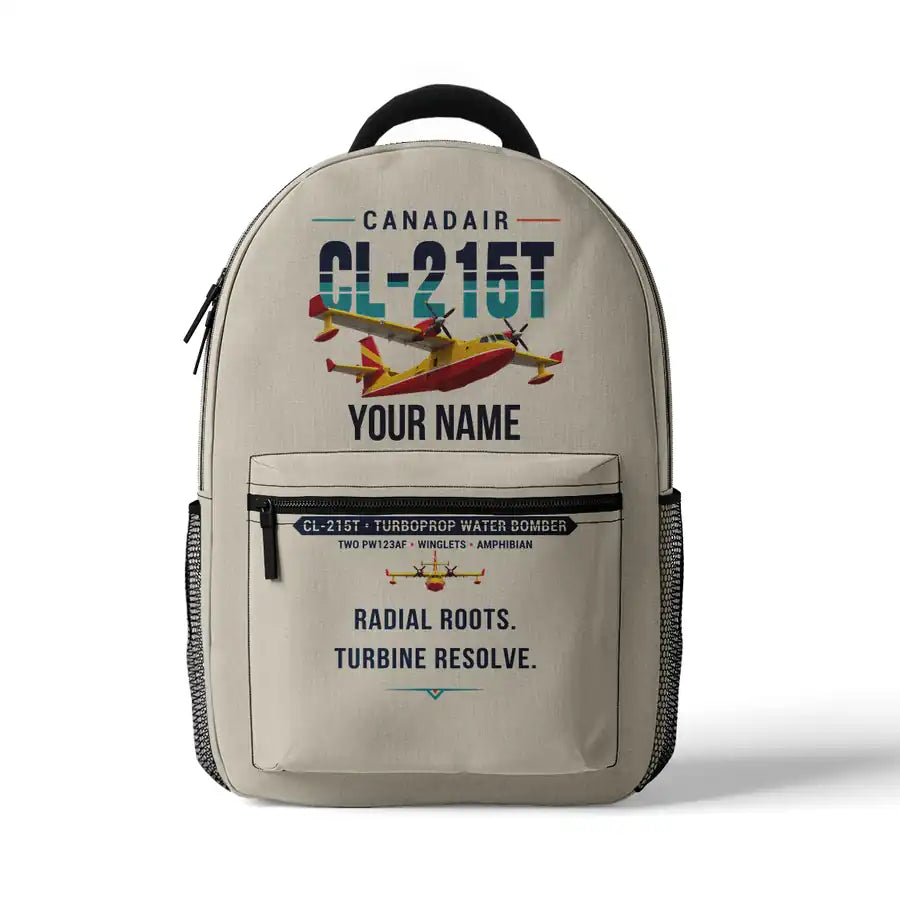 Canadair CL-215T - 3D Backpack - Original + Name - Beige