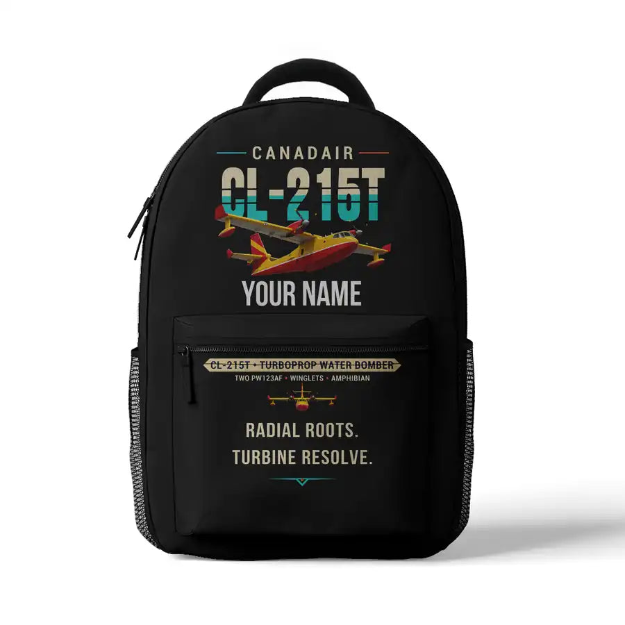 Canadair CL-215T - 3D Backpack - Original + Name - Black