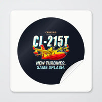 Thumbnail for Canadair CL-215T - Cartoon - Circle Sticker - Peel