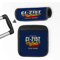 Thumbnail for Canadair CL-215T - Cartoon + Name - Luggage Handle Cover - Dark Blue