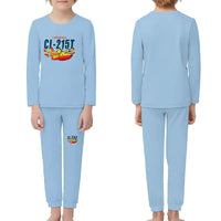 Thumbnail for Canadair CL-215T - Children Pajamas - Cartoon Chest - Light Blue