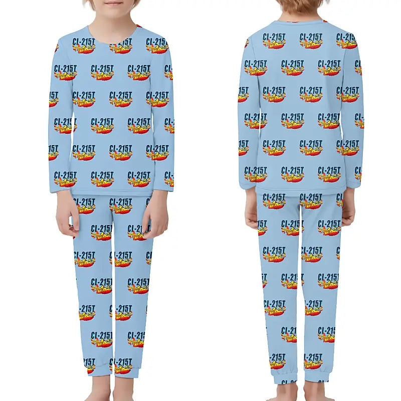 Canadair CL-215T - Children Pajamas - Cartoon Pattern - Light Blue