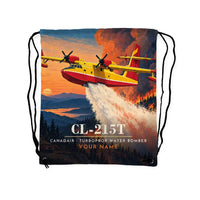 Thumbnail for Canadair CL-215T - Drawstring Bag - 3D Scene + Name