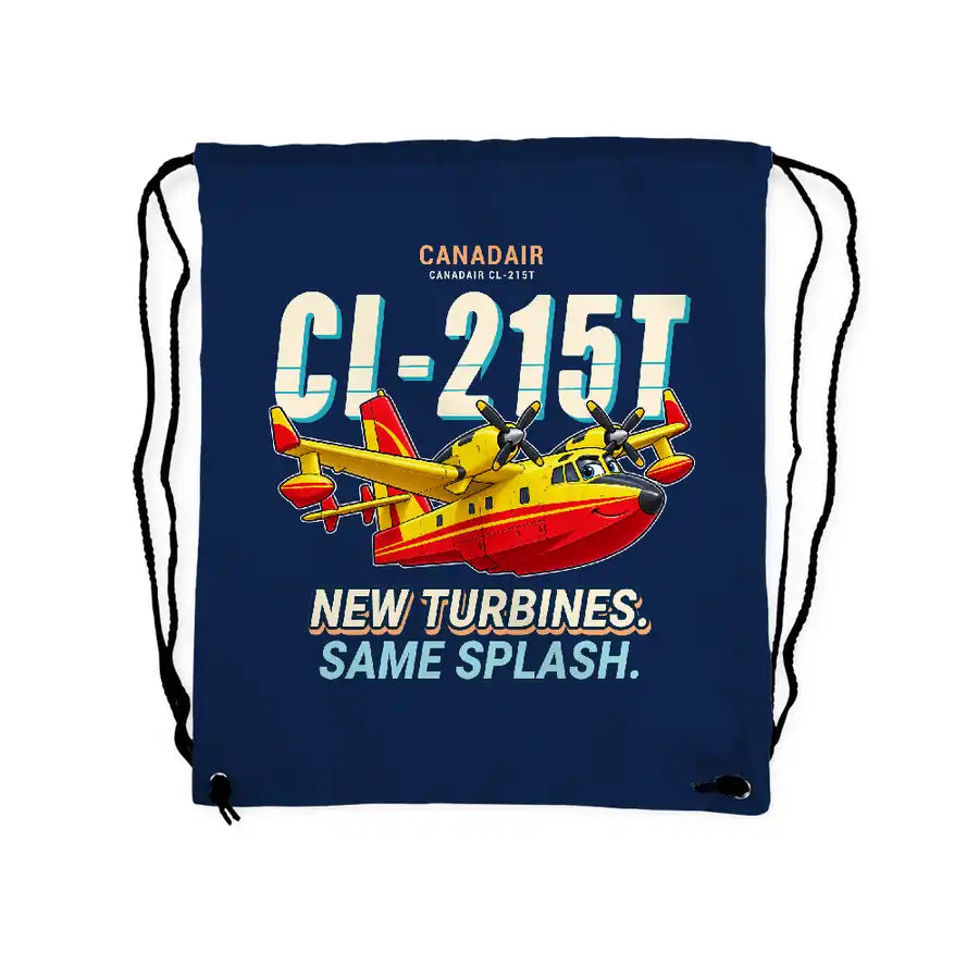 Canadair CL-215T - Drawstring Bag - Cartoon - Dark Blue