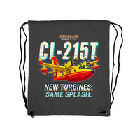 Thumbnail for Canadair CL-215T - Drawstring Bag - Cartoon - Gray