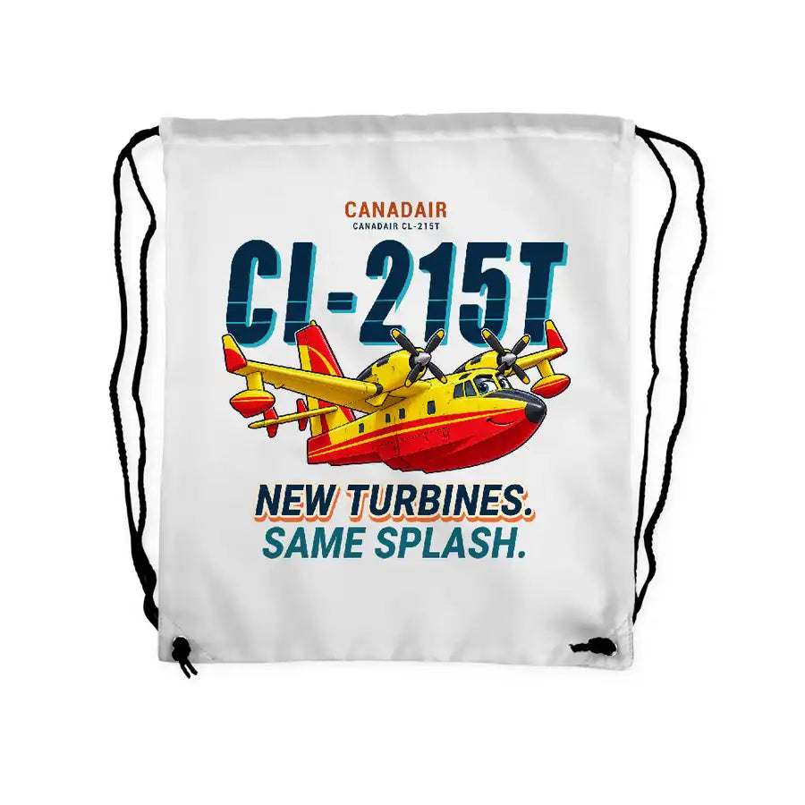 Canadair CL-215T - Drawstring Bag - Cartoon - White