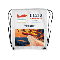 Thumbnail for Canadair CL-215T - Drawstring Bag - Classic + Name - White