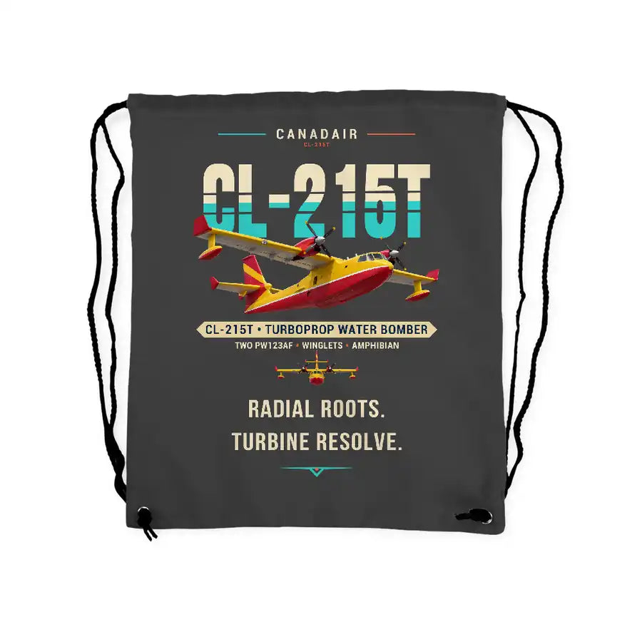 Canadair CL-215T - Drawstring Bag - Original - Gray