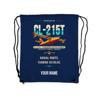 Thumbnail for Canadair CL-215T - Drawstring Bag - Original + Name - Dark Blue