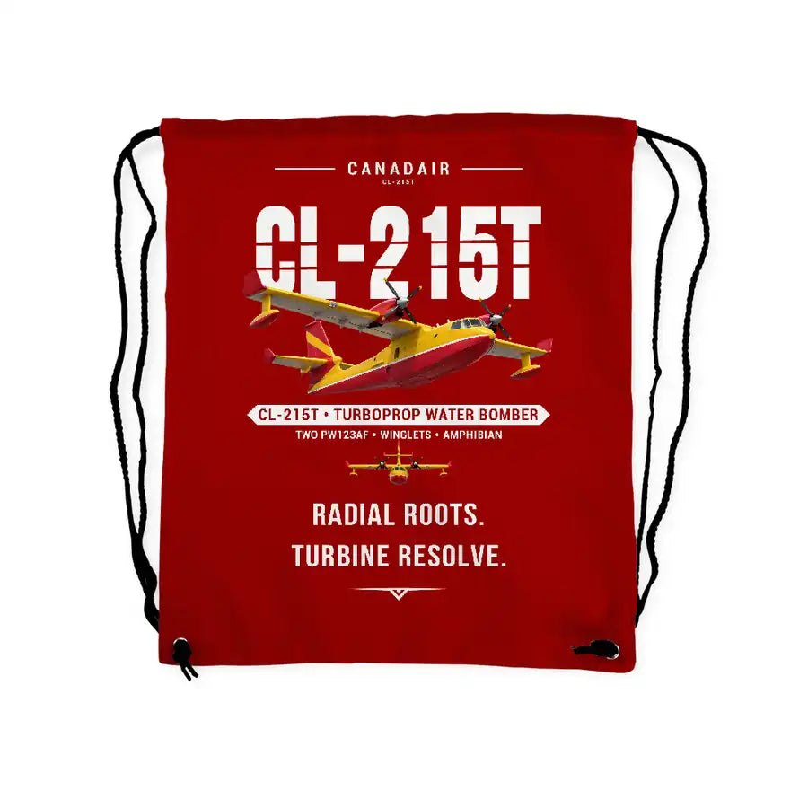 Canadair CL-215T - Drawstring Bag - Original - Red