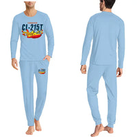 Thumbnail for Canadair CL-215T - Men Pajamas - Cartoon Chest - Light Blue