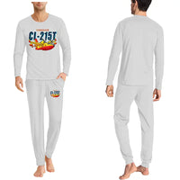 Thumbnail for Canadair CL-215T - Men Pajamas - Cartoon Chest - Light Gray