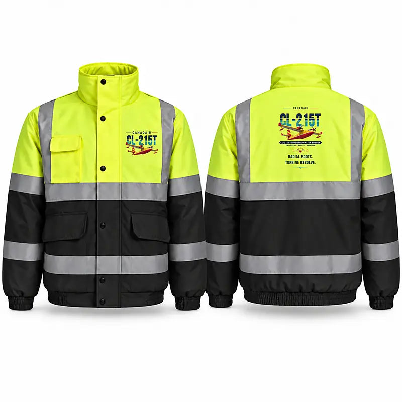 Canadair CL-215T Reflective Winter Jackets - Original - Fluorescent Yellow & Navy