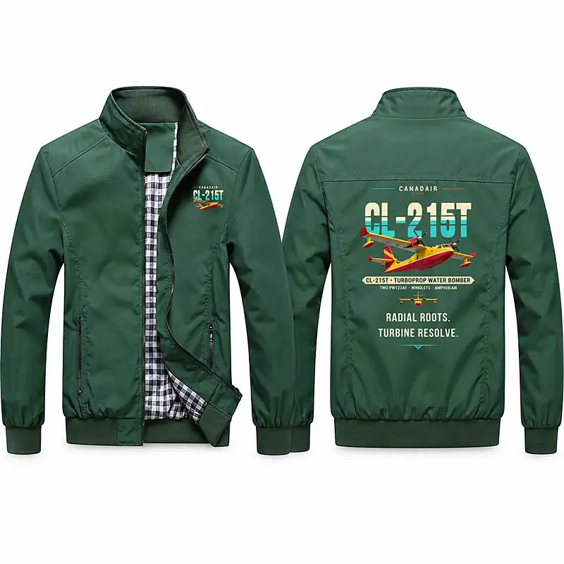 Canadair CL-215T Stylish Jackets - Stand Collar - Original - Green