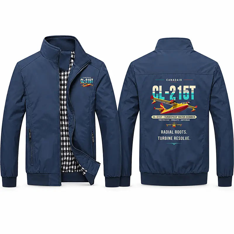 Canadair CL-215T Stylish Jackets - Stand Collar - Original - Navy Blue