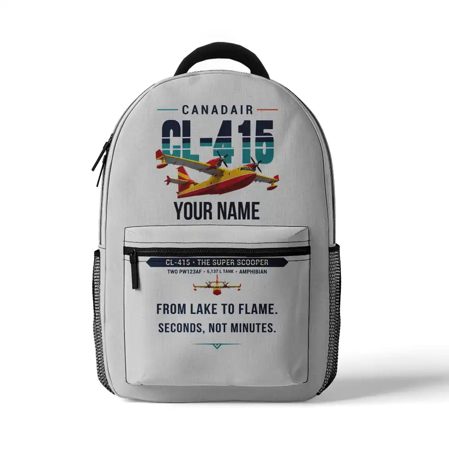Canadair CL-415 - 3D Backpack - Original + Name - White