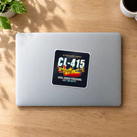 Thumbnail for Canadair CL-415 - Cartoon - Square Sticker - MacBook