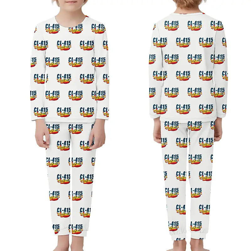 Canadair CL-415 - Children Pajamas - Cartoon Pattern - White
