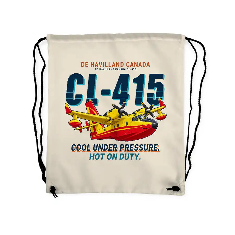Canadair CL-415 - Drawstring Bag - Cartoon - Beige