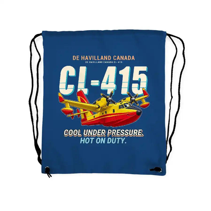 Canadair CL-415 - Drawstring Bag - Cartoon - Blue