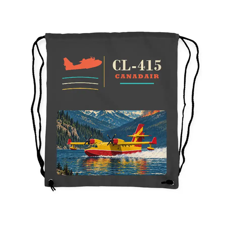 Canadair CL-415 - Drawstring Bag - Classic - Gray