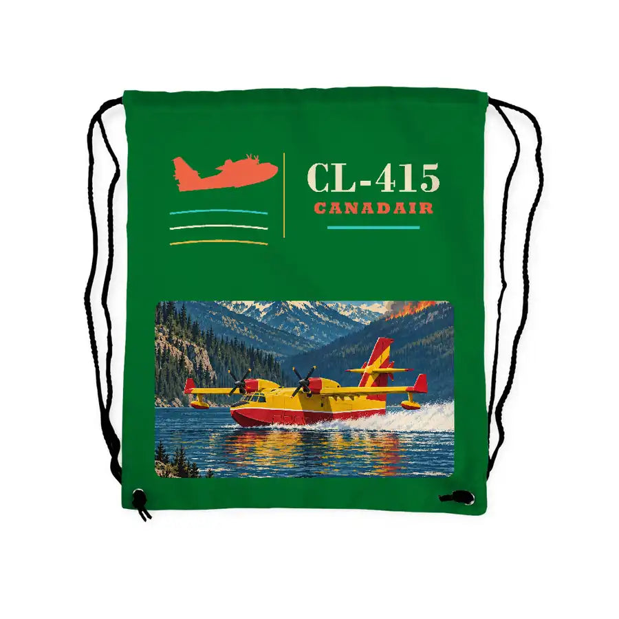 Canadair CL-415 - Drawstring Bag - Classic - Green