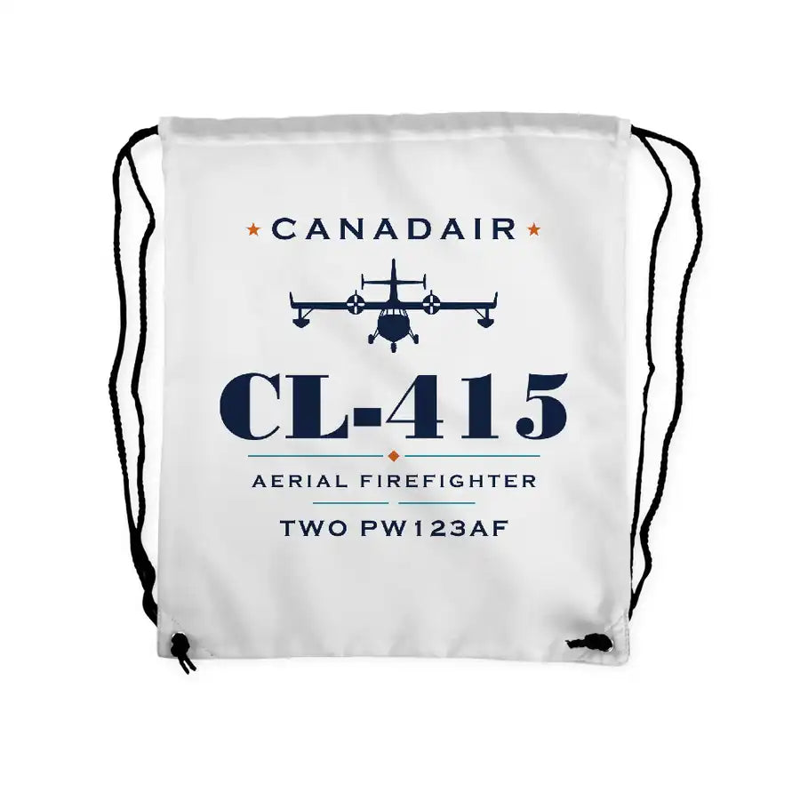 Canadair CL-415 - Drawstring Bag - Heritage - White