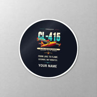 Thumbnail for Canadair CL-415 - Original + Name - Circle Sticker - Close-up